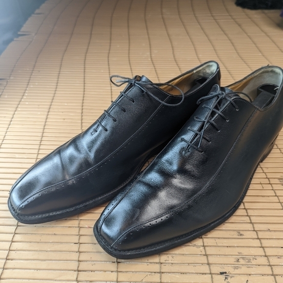 Barker Fine English Shoes Black Leather Derby Shoes Men's UK 10, US 11. Handmade - Picture 1 of 10